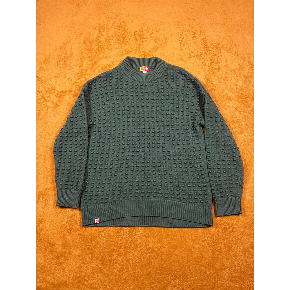 LEGO x Target Crew Neck Sweater Green‎ Textured Knit Mens Size M